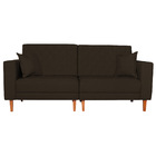 Sofá 03 Lugares Living Ponza Sintético - Marrom