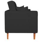 Sofá 03 Lugares Living Ponza Sintético - Preto