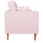 Sofá 03 Lugares Living Ponza Sintético - Rosa Bebê