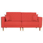 Sofá 03 Lugares Living Ponza Sintético - Vermelho