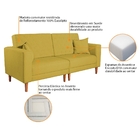 Sofá 03 Lugares Living Ponza Suede - Amarelo