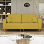 Sofá 03 Lugares Living Ponza Suede - Amarelo