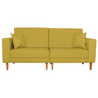 Sofá 03 Lugares Living Ponza Suede - Amarelo