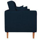 Sofá 03 Lugares Living Ponza Suede - Azul Marinho