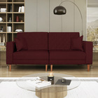 Sofá 03 Lugares Living Ponza Suede - Bordô