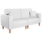 Sofá 03 Lugares Living Ponza Suede - Branco