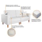 Sofá 03 Lugares Living Ponza Suede - Branco