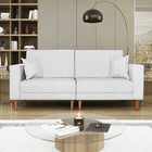 Sofá 03 Lugares Living Ponza Suede - Branco