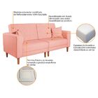 Sofá 03 Lugares Living Ponza Suede - Coral