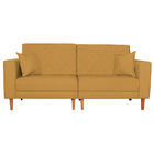 Sofá 03 Lugares Living Ponza Suede - Mostarda