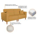 Sofá 03 Lugares Living Ponza Suede - Mostarda