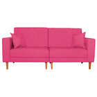 Sofá 03 Lugares Living Ponza Suede - Pink