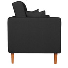 Sofá 03 Lugares Living Ponza Suede - Preto