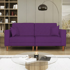 Sofá 03 Lugares Living Ponza Suede - Roxo