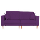 Sofá 03 Lugares Living Ponza Suede - Roxo