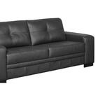 Sofá 03 Lugares Milano 2,10 M Couro Arte Sala Preto
