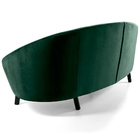 Sofá 03 Lugares Only 230 Cm Pés Preto Veludo Verde - Casaepol