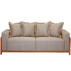 Sofá 03 Lugares Para Sala De Estar 178 Cm Khali B04 Linho Beg