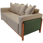 Sofá 03 Lugares Para Sala De Estar 178 Cm Khali B04 Linho Beg