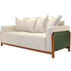 Sofá 03 Lugares Para Sala De Estar 178 Cm Khali B04 Linho Cru