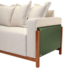 Sofá 03 Lugares Para Sala De Estar 178 Cm Khali B04 Linho Cru