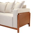 Sofá 03 Lugares Para Sala De Estar 178 Cm Khali B04 Linho Cru