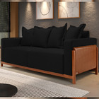 Sofá 03 Lugares Para Sala De Estar 178 Cm Khali B04 Linho Pre