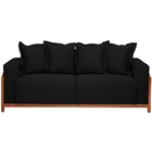 Sofá 03 Lugares Para Sala De Estar 178 Cm Khali B04 Linho Pre