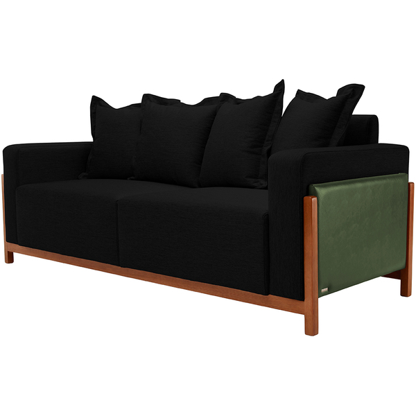 Sofá 03 Lugares Para Sala De Estar 178 Cm Khali B04 Linho Pre