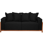 Sofá 03 Lugares Para Sala De Estar 178 Cm Khali B04 Linho Pre