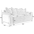 Sofá 03 Lugares Para Sala De Estar 198 Cm Khali B04 Linho Cin