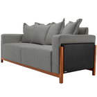 Sofá 03 Lugares Para Sala De Estar 198 Cm Khali B04 Linho Cin