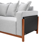 Sofá 03 Lugares Para Sala De Estar 198 Cm Khali B04 Linho Cin