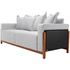 Sofá 03 Lugares Para Sala De Estar 198 Cm Khali B04 Linho Cin