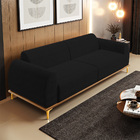 Sofá 03 Lugares Para Sala De Estar Kiev 210 Cm D02 Veludo Pre