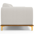 Sofá 03 Lugares Para Sala De Estar Kiev 230 Cm D02 Linho Cru