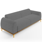 Sofá 03 Lugares Para Sala De Estar Kiev 230 Cm D02 Veludo Cin