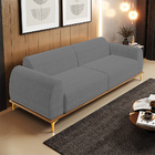 Sofá 03 Lugares Para Sala De Estar Kiev 230 Cm D02 Veludo Cin