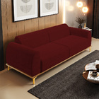 Sofá 03 Lugares Para Sala De Estar Kiev 230 Cm D02 Veludo Mar