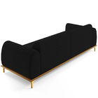 Sofá 03 Lugares Para Sala De Estar Kiev 230 Cm D02 Veludo Pre