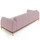 Sofá 03 Lugares Para Sala De Estar Kiev 230 Cm D02 Veludo Ros