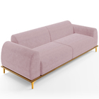 Sofá 03 Lugares Para Sala De Estar Kiev 230 Cm D02 Veludo Ros