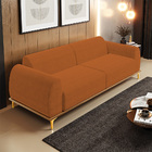 Sofá 03 Lugares Para Sala De Estar Kiev 230 Cm D02 Veludo Tel