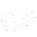 Sofá 03 Lugares Para Sala De Estar Kiev 230 Cm D02 Veludo Ver