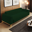 Sofá 03 Lugares Para Sala De Estar Kiev 230 Cm D02 Veludo Ver