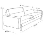 Sofá 03 Lugares Para Sala De Estar Marvin 180 Cm D02 Linho Ci