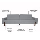 Sofá 03 Lugares Para Sala De Estar Marvin 230 Cm D02 Linho Ci