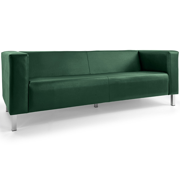 Sofá 03 Lugares Para Sala Decorativa Kubo 210cm Corano Verde