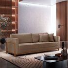 Sofá 03 Lugares Paris Linho 1,70m Bege