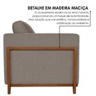 Sofá 03 Lugares Paris Linho 1,74m Cinza Escuro